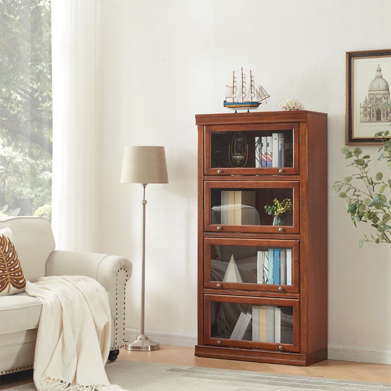Modern Style Vertical Standard Bookcase Wooden Closed Back Bookshelf Clearhalo 'Bookcases' 'furn' 'furn_bookcases' 'Furniture' 'furniture_bookcases' 'Office Furniture' 1200x1200_2927870a-1fbe-41e8-9f4b-52d4a608acf8