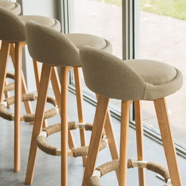 Scandinavian Matte Finish Upholstered Counter Height Stool Footrest Home Barstool Clearhalo 'Bar Furniture' 'Bar Stools' 'bar_stools' 'furn' 'furn_bar_stools' 'Furniture' 'furniture_bar_stools' 'Kitchen & Dining Furniture' 1200x1200_29292b97-5d16-4571-b283-731f97516745