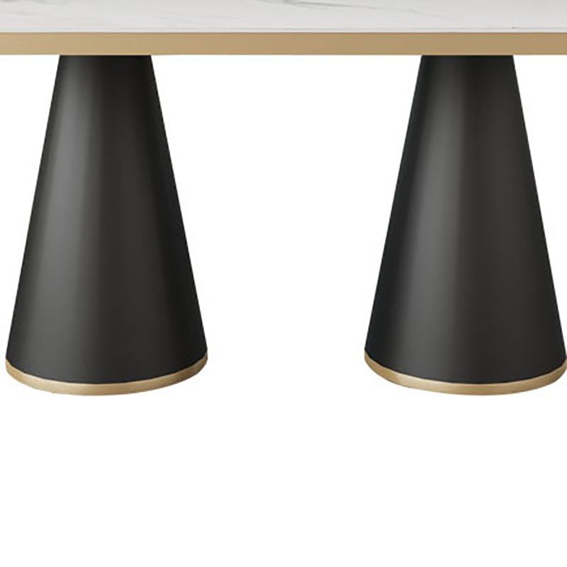 Modern Style Dining Table White Top Sintered Stone Table for Dining Room Clearhalo 'Dining Tables & Seating' 'Dining Tables' 'dining_table' 'furn' 'furn_dining_table' 'Furniture' 'Kitchen & Dining Furniture' 1200x1200_292a7cdc-ee4c-4dca-8fe9-c613c483a920