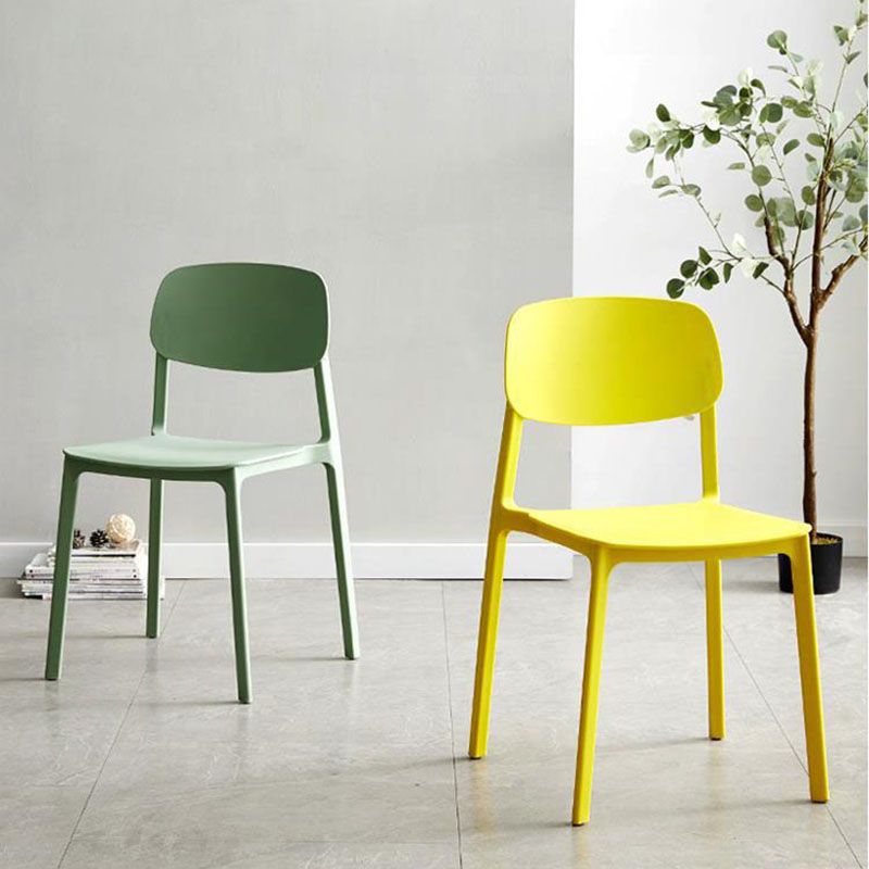 Contemporary Open Back Dining Side Chair Plastic Dining Armless Chairs for Home Clearhalo ' kitchen&dining_furn' 'Dining Chairs' 'Dining Tables & Seating' 'dining_chair' 'furn' 'furn_dining_chair' 'Furniture' 'furniture_dining_chair' 'Kitchen & Dining Furniture' 'kitchen' 1200x1200_292b06ec-ec1d-4417-b67f-a4d37b752186