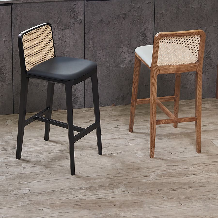 Contemporary Style Low Back Solid Wood Armless Bar Stool for Home Clearhalo 'Bar Furniture' 'Bar Stools' 'bar_stools' 'furn' 'furn_bar_stools' 'Furniture' 'Kitchen & Dining Furniture' 1200x1200_292c31b8-fc65-45fc-81e7-d32bfed99052