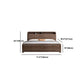 Traditional Wood Standard Bed Espresso Bed Frame with Headboard
