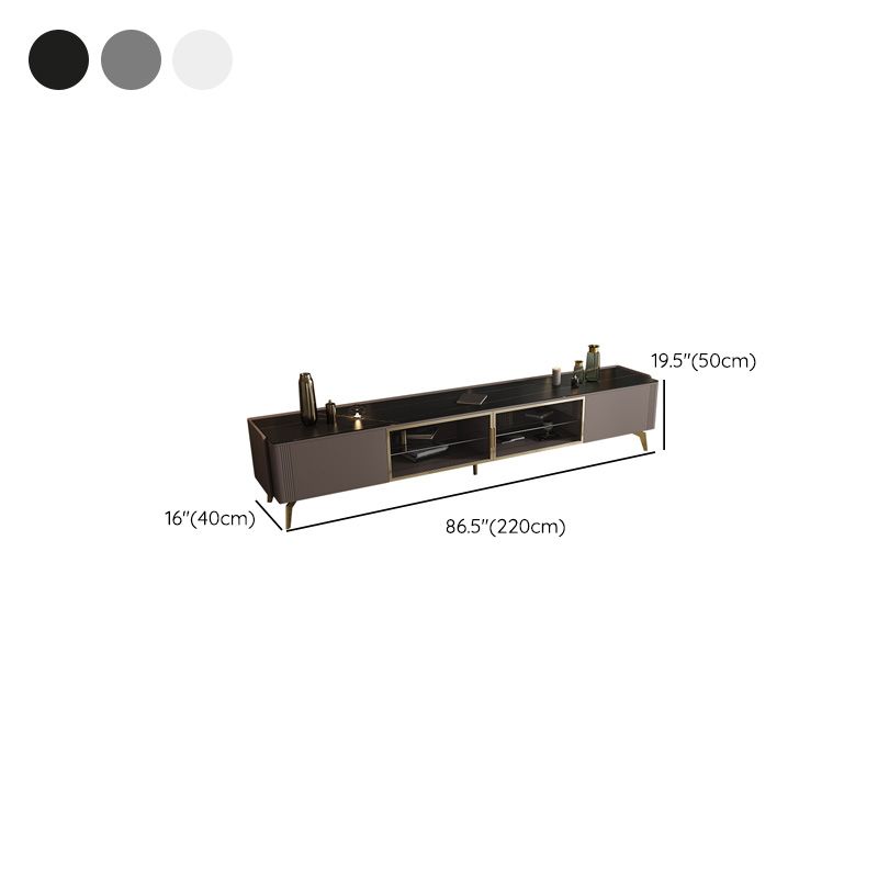 Glam Media Console TV Stand Stone TV Media Console for Living Room Clearhalo 'furn' 'furn_tv_stands_entertainment_centers' 'Furniture' 'Living Room Furniture' 'TV Stands & Entertainment Centers' 'TV Stands & Media Storage Furniture' 'tv_stands_entertainment_centers' 1200x1200_292ebbae-439a-4d86-8ee8-9969ac64ab77
