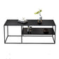 Black Finish Metal Rectangular Coffee Cocktail Table with Storage Shelf Clearhalo 'Coffee & Accent Tables' 'Coffee Tables' 'coffee_tables' 'furn' 'furn_coffee_tables' 'Furniture' 'Living Room Furniture' 1200x1200_292f8fc0-dcec-4df4-9215-110188fd548d