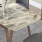 Sintered Stone Top Rectangle Table for Restaurant Modern Dining Table with Ash Wood 4 Legs