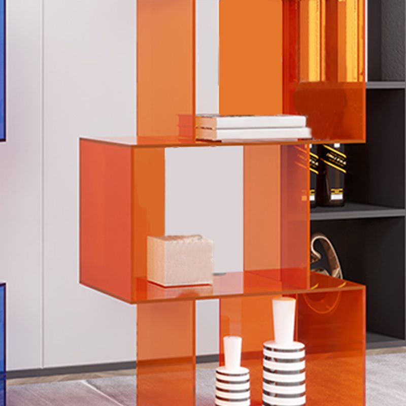 ACRYLIC Open Back Bookcase Scandinavian Standard Bookshelf con estantes