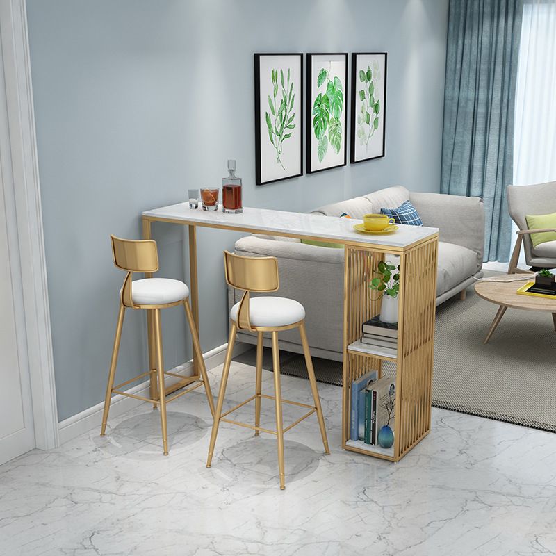 Nordic Glam 1/3 Pieces Bar Table Set Rectangle Marble Counter Table for Kitchen Clearhalo 'Bar Furniture' 'furn' 'furn_home_bar_bar_sets' 'Furniture' 'Home Bars & Bar Sets' 'home_bar_bar_sets' 'Kitchen & Dining Furniture' 1200x1200_29339c7c-b65b-4296-b231-a6e2f9f27d80
