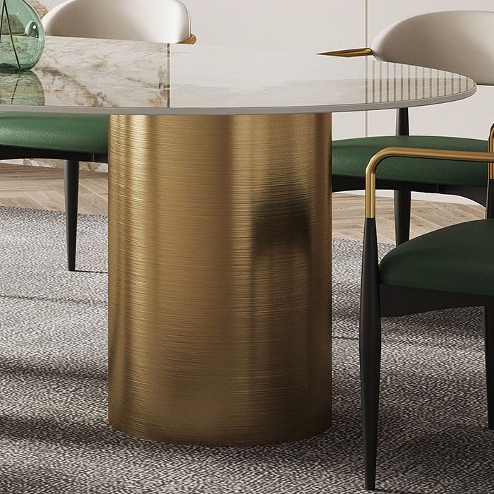 Metal Traditional Luxury Oval Indoor Table Marble Top Table with 3 Legs Clearhalo 'Dining Tables & Seating' 'Dining Tables' 'dining_table' 'furn' 'furn_dining_table' 'Furniture' 'furniture_dining_table' 'Kitchen & Dining Furniture' 'kitchen' 'kitchen_dining_table' 1200x1200_2934f22a-56b0-44ca-8754-8215ff1f1451