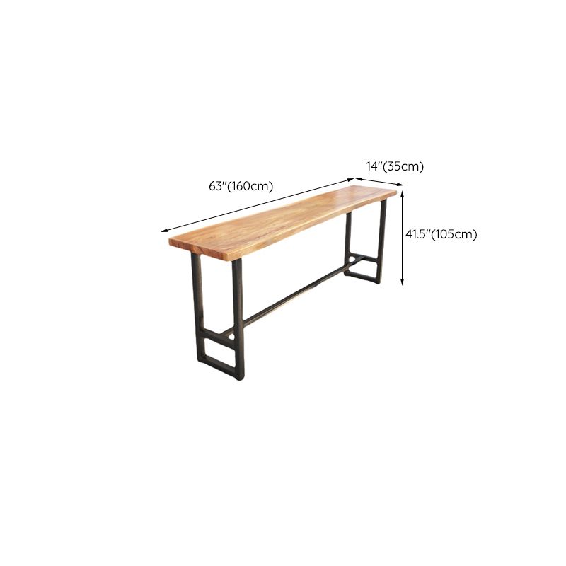 Rectangle Solid Wood Bar Table Trestle Base Dining Table for Kitchen Living Room Clearhalo 'Bar Furniture' 'Bar Tables' 'bar_tables' 'furn' 'furn_bar_tables' 'Furniture' 'Kitchen & Dining Furniture' 1200x1200_293540a8-1d74-4bda-8a67-e655a5ef4676