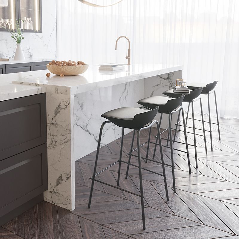 Modern Style Counter Stool Faux Leather Counter-height Stool for Indoor Clearhalo 'Bar Furniture' 'Bar Stools' 'bar_stools' 'furn' 'furn_bar_stools' 'Furniture' 'Kitchen & Dining Furniture' 1200x1200_29356150-5c16-4d62-a4c1-8acc5eccbf42