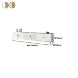 Stand de rangement de rangement ci-joint Armoire TV de style glam avec 2 tiroirs