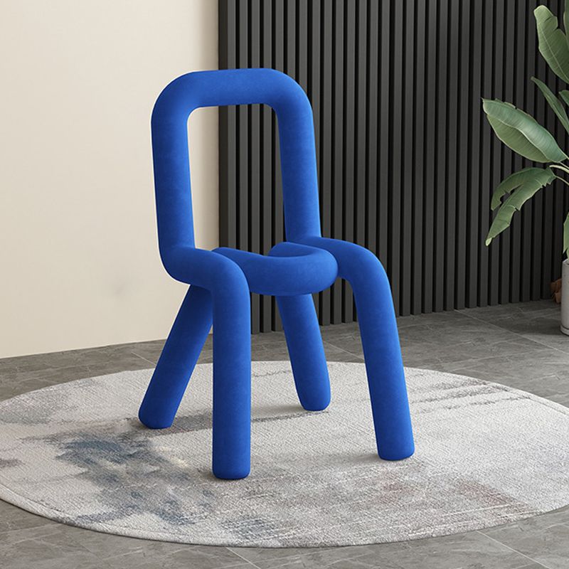 Designer Style Velvet Curved Side Chair Matte Finish Open Back Dining Chair Clearhalo ' kitchen&dining_furn' 'Dining Chairs' 'Dining Tables & Seating' 'dining_chair' 'furn' 'furn_dining_chair' 'Furniture' 'furniture_dining_chair' 'Kitchen & Dining Furniture' 'kitchen' 1200x1200_29365d1f-cbbd-46cd-8162-0947975a91c1