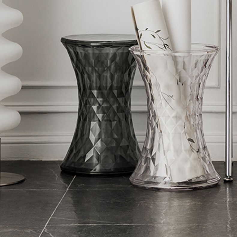 Contemporary 19" Tall Side End Table Plastic Round Side End Table Clearhalo 'Coffee & Accent Tables' 'End & Side Tables' 'end_side_tables' 'furn' 'furn_end_side_tables' 'Furniture' 'Living Room Furniture' 1200x1200_2937bc5f-8468-4447-8ffb-548c35720c59