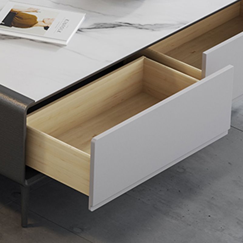 Modern Stone TV Media Stand 16" W Enclosed Storage TV Stand Console with Drawers Clearhalo 'furn' 'furn_tv_stands_entertainment_centers' 'Furniture' 'Living Room Furniture' 'TV Stands & Entertainment Centers' 'TV Stands & Media Storage Furniture' 'tv_stands_entertainment_centers' 1200x1200_29386d4e-22ee-4a47-9675-1383c5012e2b