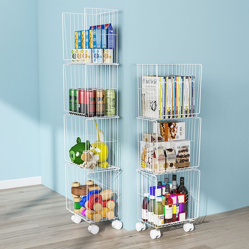 Modern Style Bookshelf Standard Closed Back Metal Bookcase for Home with Wheels Clearhalo 'Bookcases' 'furn' 'furn_bookcases' 'Furniture' 'furniture_bookcases' 'Office Furniture' 1200x1200_293a94c4-fd98-48fb-8b61-a65e4d964b50