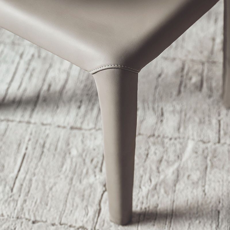 Modern Indoor-Outdoor Dining Room Chairs Dining Armless Faux Leather Chairs Clearhalo ' kitchen&dining_furn' 'Dining Chairs' 'Dining Tables & Seating' 'dining_chair' 'furn' 'furn_dining_chair' 'Furniture' 'furniture_dining_chair' 'Kitchen & Dining Furniture' 'kitchen' 1200x1200_293ab930-3acb-4246-a34e-3335f5db2f44