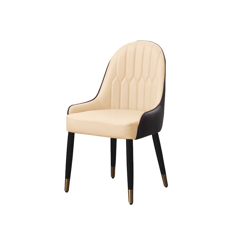 Glam Parsons Side Chair PU Leather Indoor Dining Chair for Living Room Clearhalo 'Dining Chairs' 'Dining Tables & Seating' 'dining_chair' 'furn' 'furn_dining_chair' 'Furniture' 'Kitchen & Dining Furniture' 1200x1200_293b3807-2ffd-4e30-9a83-080bf6b781b9