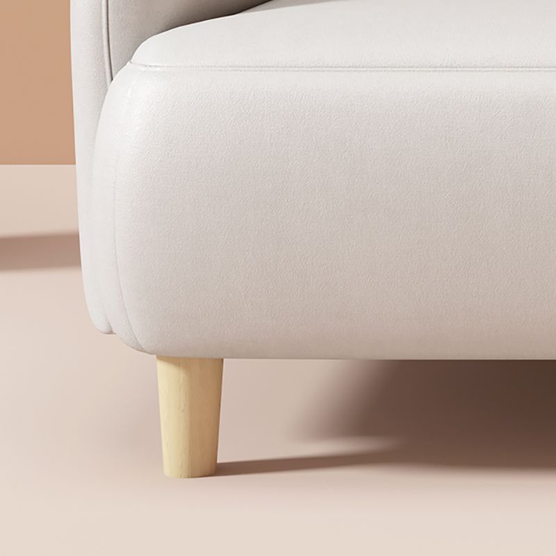 26.37"H Scandinavian Faux Leather Square Arm Stain Resistant Sofa for Apartament Clearhalo 'furn' 'furn_sofas' 'Furniture' 'furniture_sofas' 'kitchen' 'kitchen_sofas' 'Living Room Furniture' 'Sofa' 'sofas' 1200x1200_293bc096-cb6f-444e-9928-478a556722d7