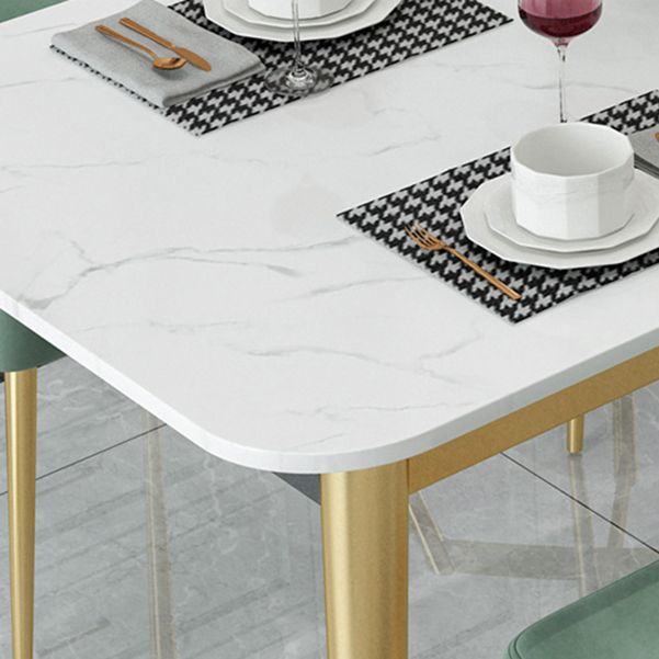 Glam Style 1/4/5 Pieces Dining Set White-gold Table Kitchen Set for Dining Room Clearhalo 'Dining Room Sets' 'Dining Tables & Seating' 'dining_room_set' 'furn' 'furn_dining_room_set' 'Furniture' 'furniture_dining_room_set' 'Kitchen & Dining Furniture' 'kitchen&dining_furn' 'kitchen' 1200x1200_293beda1-ec55-4b31-aaa3-cb2625a94c3e