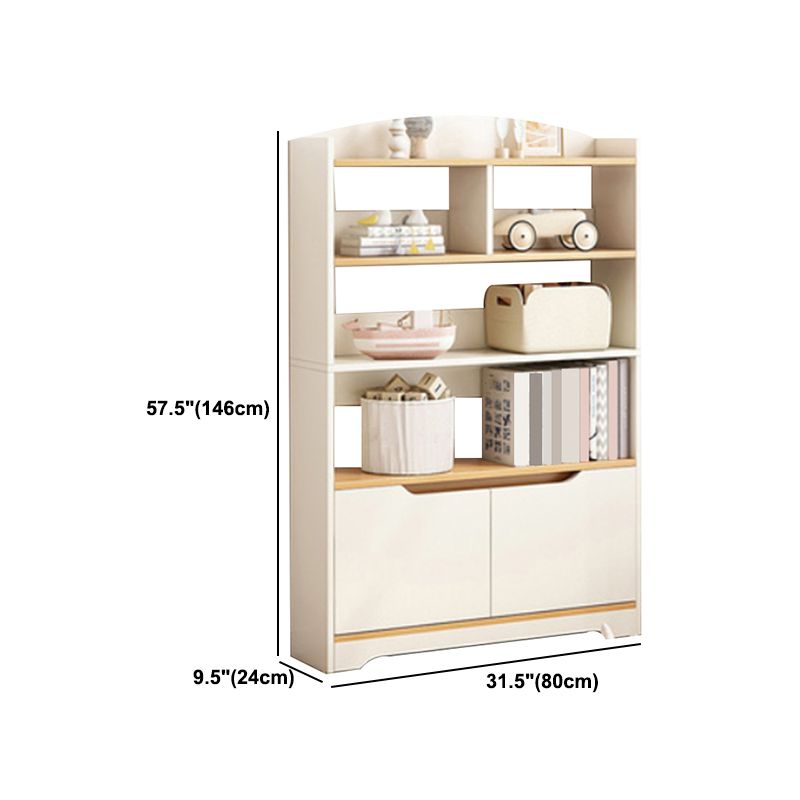 Modern Wooden Bookshelf Closed Back Bookcase for Home Office