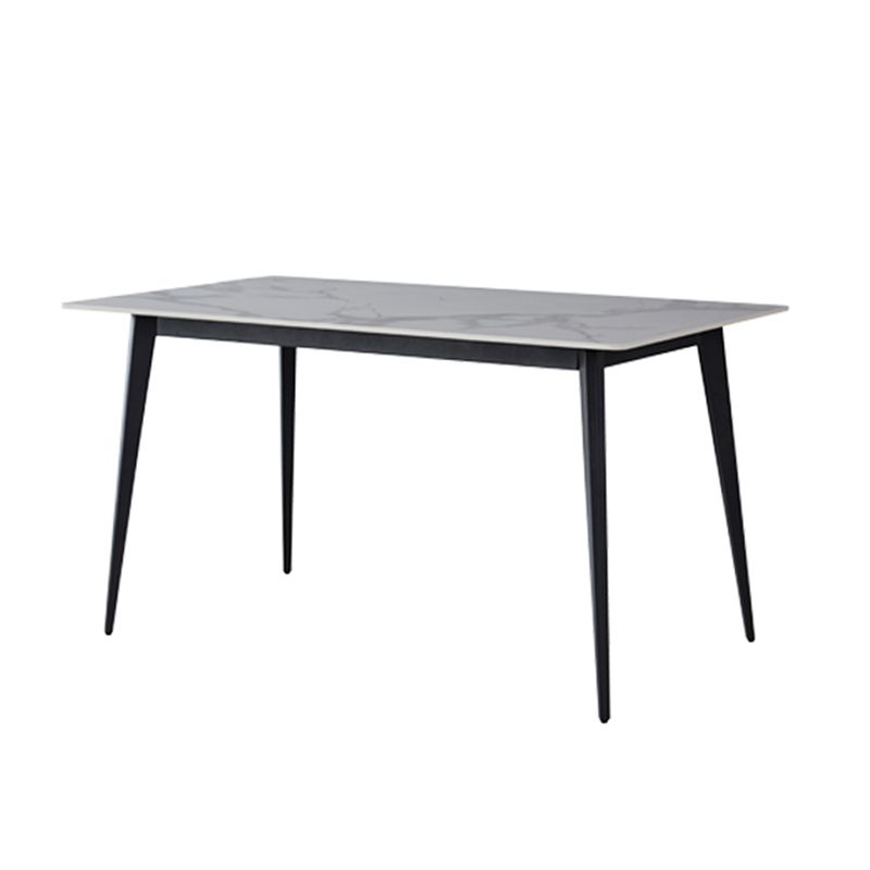 Industrial Sintered Stone 55" Wide Dining Table Rectangle Shape Table with 4 Legs Base Clearhalo ' dining_table' 'Dining Tables & Seating' 'Dining Tables' 'furn' 'furn_dining_table' 'Furniture' 'furniture_dining_table' 'Kitchen & Dining Furniture' 'kitchen&dining_furn' 'kitchen' 'kitchen_dining_table' 1200x1200_293df204-1c63-448a-8baf-37ba37c76b50