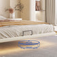 Marco de cama contemporáneo de espuma de cama estándar de color sólido con cabecera tapizada