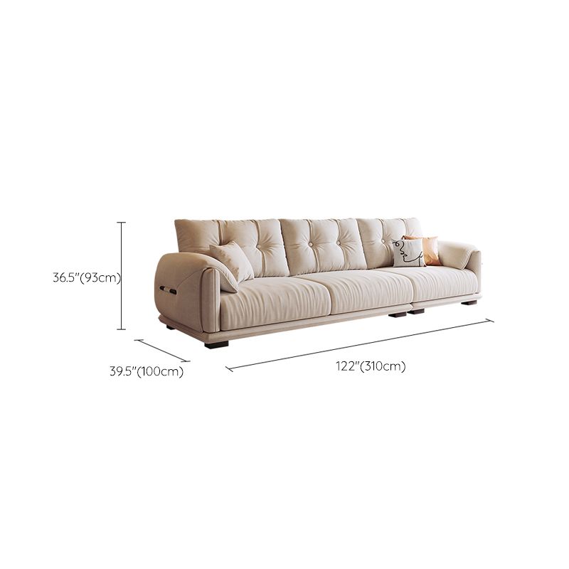 Skandinavisches Sofa weiße Kissen Kunstleder Wohnzimmer Kissen Top Arm