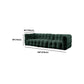 3/4-Seater Biscuit Back Sofa Modern Dark Green Tuxedo Arm Sofa