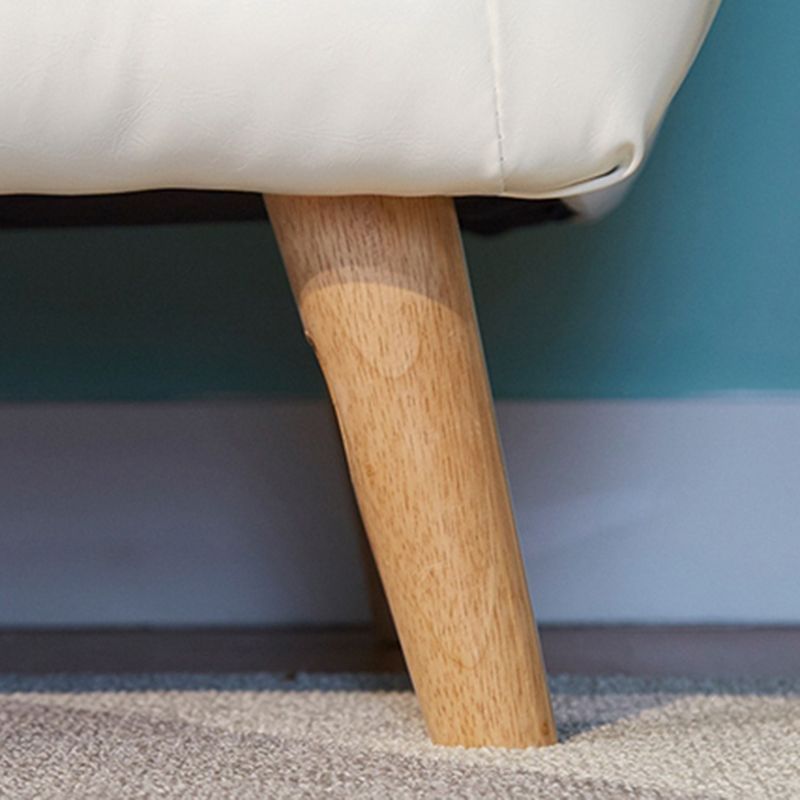 Standard Faux Leather Stain Resistant Sewn Pillow Back Sofa Couch