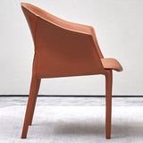 Faux Leather Dining Arm Chair Upholstered Dining Accent Chair