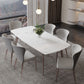 Nordic Style 1/4/5/7 Pieces Dining Set Sintered Stone Dining Table Set with Metal Legs Clearhalo 'Dining Room Sets' 'Dining Tables & Seating' 'dining_room_set' 'furn' 'furn_dining_room_set' 'Furniture' 'furniture_dining_room_set' 'Kitchen & Dining Furniture' 'kitchen&dining_furn' 'kitchen' 1200x1200_2947dbba-b22f-4304-b84e-64699810219c