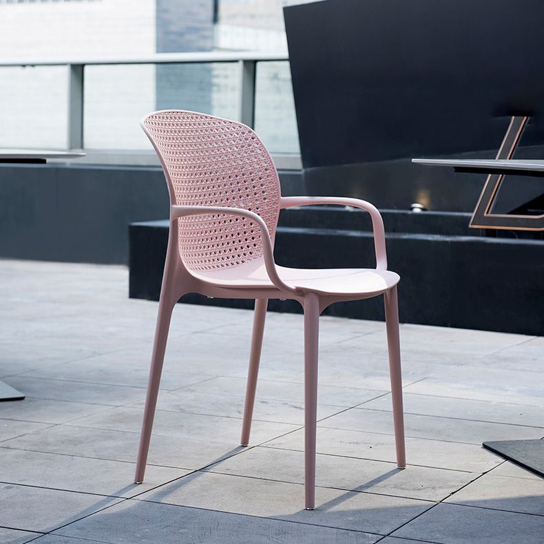 Glam Style Plastic Dining Arm Chair Matte Finish Dining Chair for Dinning Room Clearhalo ' kitchen&dining_furn' 'Dining Chairs' 'Dining Tables & Seating' 'dining_chair' 'furn' 'furn_dining_chair' 'Furniture' 'furniture_dining_chair' 'Kitchen & Dining Furniture' 'kitchen' 1200x1200_29481c6e-ea63-433c-9dc6-8a42cec3f9bd