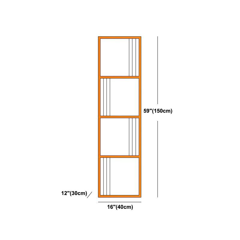 Modern Metal and Wooden Book Shelf Open Home Shelf Bookcase with Shelves Clearhalo 'Bookcases' 'furn' 'furn_bookcases' 'Furniture' 'Office Furniture' 1200x1200_29484ada-c07b-4004-9f0c-e3df3a847610