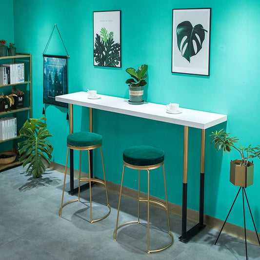 Tavolo da bar rettangolo in stile glam tavolo da pranzo a barre in legno massiccio per casa