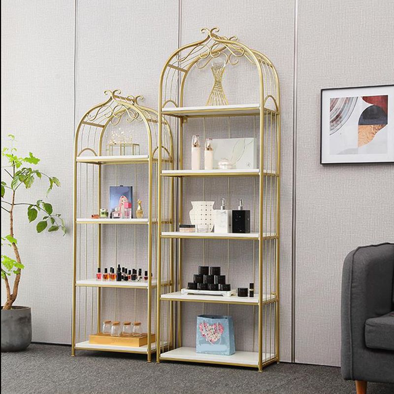 Estantería de estantería moderna de oro Etagere Metal Open Bookcase para sala de estar