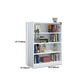 Closed Metal Bookshelf Modern Home Living Room Rectangular Bookcase