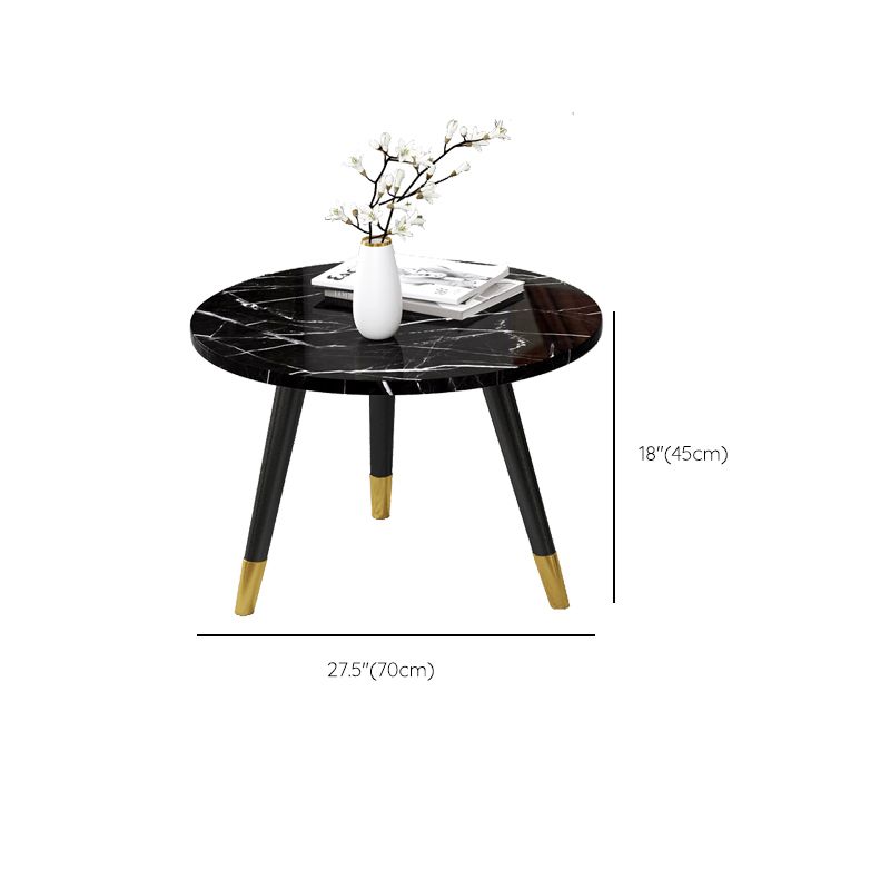 Contemporary Round Coffee Table with 3 Metal Legs and Wooden Top Clearhalo 'Coffee & Accent Tables' 'Coffee Tables' 'coffee_tables' 'furn' 'furn_coffee_tables' 'Furniture' 'Living Room Furniture' 1200x1200_294e6566-0a0b-4230-97ce-3f47faf365ea