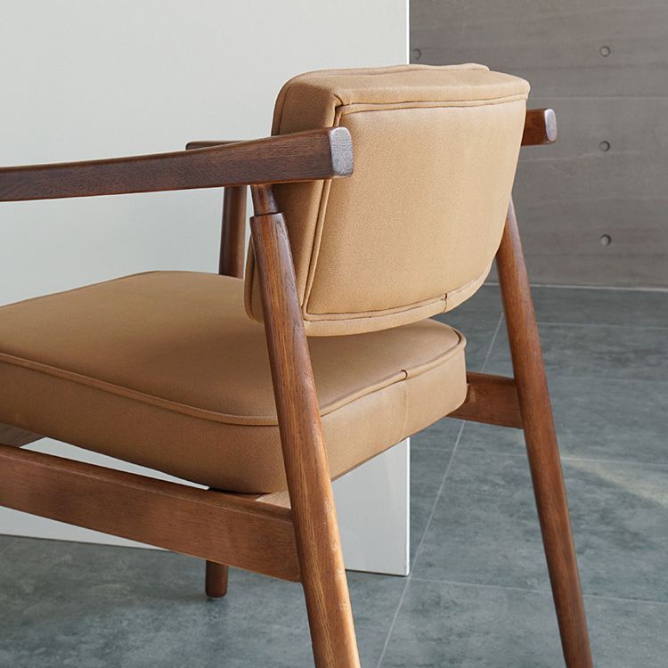 Minimalist Kitchen Solid Wood Dining Arm Chair Opening Back Dining Arm Chair Clearhalo ' kitchen&dining_furn' 'Dining Chairs' 'Dining Tables & Seating' 'dining_chair' 'furn' 'furn_dining_chair' 'Furniture' 'furniture_dining_chair' 'Kitchen & Dining Furniture' 'kitchen' 1200x1200_294e961a-a89c-4ed9-aadd-22185d3efe99