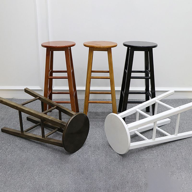 Modern Armless Backrest Counter Stool Wood Cashier Bar Stool with Wooden Seat and Pedal Clearhalo 'Bar Furniture' 'Bar Stools' 'bar_stools' 'furn' 'furn_bar_stools' 'furniture_bar_stools' 'Kitchen & Dining Furniture' 'kitchen&dining_furn' 'kitchen' 'kitchen_furn' Furniture' 1200x1200_294ea19e-ea70-426d-97c4-9c1037f1fafb