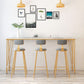 Glam Style Bistro Bar Table Rectangle Faux Marble Bar Table for Living Room