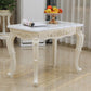 Stone Top Dining Table Rectangle Dining Table with 4 Legs in White Clearhalo 'Dining Tables & Seating' 'Dining Tables' 'dining_table' 'Furniture' 'furniture_dining_table' 'Kitchen & Dining Furniture' 'kitchen' 'kitchen_dining_table' 1200x1200_294fbaab-c252-4cf4-9c0b-ce04b7b0c9b8