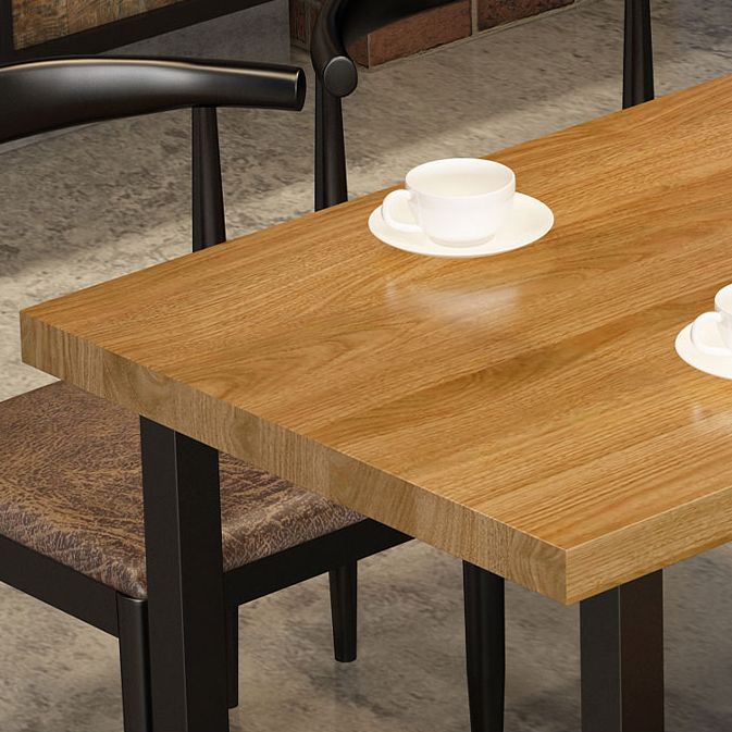 Industrial Style Solid Wood Dining Set with Traditional Height Table and Double Pedestal Base Clearhalo 'Dining Room Sets' 'Dining Tables & Seating' 'dining_room_set' 'furn' 'furn_dining_room_set' 'Furniture' 'furniture_dining_room_set' 'Kitchen & Dining Furniture' 'kitchen&dining_furn' 'kitchen' 1200x1200_294fd133-f755-41e5-8dc8-4565a1e42e90