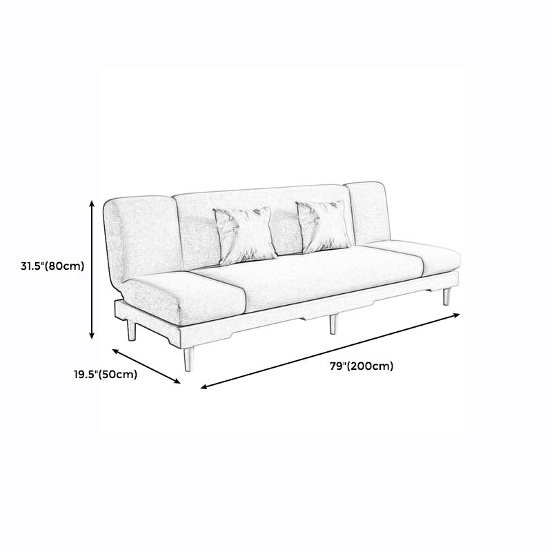 Armless Slpeeper Sofa Azure/Yellow/Grey Linen 31.5" High Sofa Clearhalo 'Furniture' 'furniture_sofas' 'kitchen' 'kitchen_sofas' 'Living Room Furniture' 'Sofa' 'sofas' 1200x1200_2950ece4-bc13-40fd-bd2b-b1fe084eb002