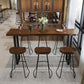 Modern Armless Counter Stool Iron Dessert Shop Bar Stool with Wooden Seat and Pedal Clearhalo 'Bar Furniture' 'Bar Stools' 'bar_stools' 'furn' 'furn_bar_stools' 'Furniture' 'furniture_bar_stools' 'Kitchen & Dining Furniture' 1200x1200_2950ef90-b9c2-495b-901d-de39ee5b9f61