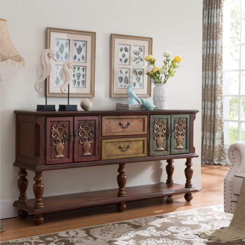 36.6" Tall Wood Accent Cabinet, Industrial Rectangle Accent Chest with Doors Clearhalo 'Cabinets & Chests' 'cabinets_chests' 'furn' 'furn_cabinets_chests' 'Furniture' 'Living Room Furniture' 1200x1200_29514f0d-8740-4c60-b8b8-13b01a7ace65