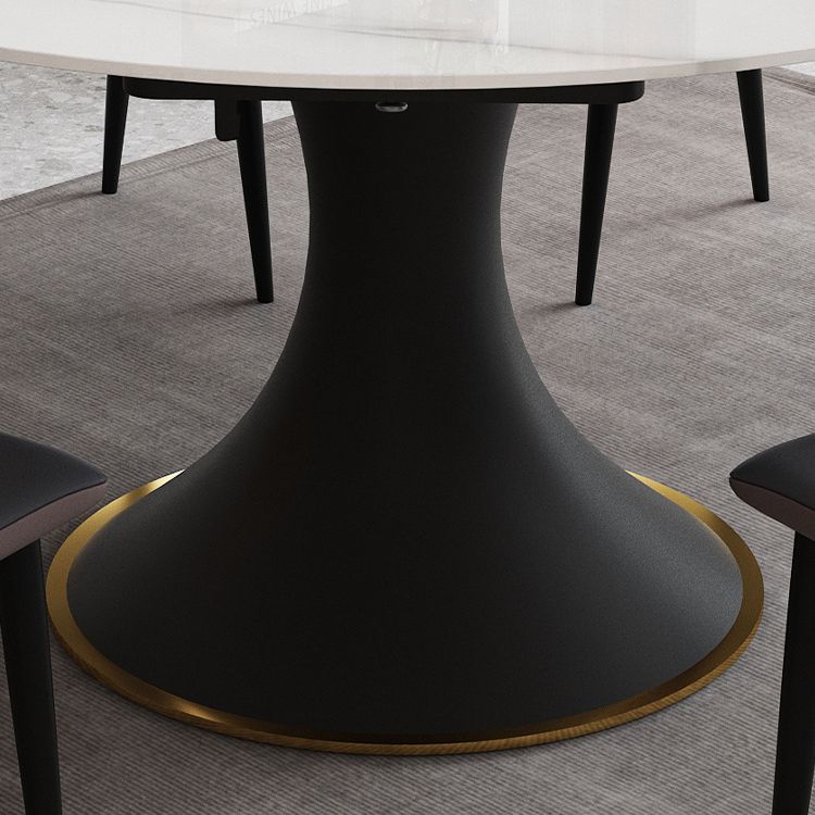 Modern Foldable Sintered Stone Dining Room Set with Black Base Dining Furniture for Home Use Clearhalo 'Dining Room Sets' 'Dining Tables & Seating' 'dining_room_set' 'furn' 'furn_dining_room_set' 'Furniture' 'furniture_dining_room_set' 'Kitchen & Dining Furniture' 'kitchen&dining_furn' 'kitchen' 1200x1200_2951e82e-85cd-4f04-8d3e-cebc379b9f00