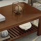 4 Legs Base Design Cocktail Table Wood/brown Pine with Storage Rack Coffee Table Clearhalo 'Coffee & Accent Tables' 'Coffee Tables' 'coffee_tables' 'furn' 'furn_coffee_tables' 'Furniture' 'Living Room Furniture' 1200x1200_295255ee-2bb9-4e23-8bc8-c28375dfa2d1