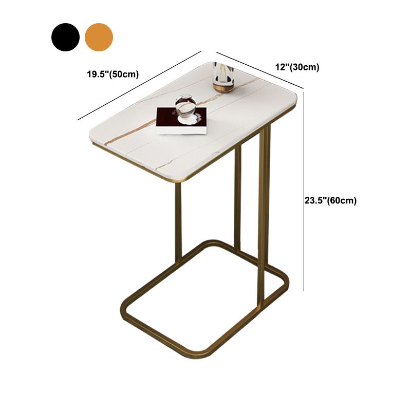 Slate Rectangular Side Table Modern Minimalist Sofa Corner Table