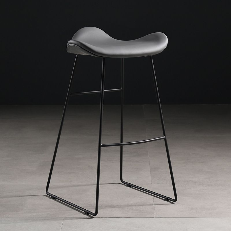 Contemporary Armless Backless Counter Stool Iron Bar Stool with Footrest Clearhalo 'Bar Furniture' 'Bar Stools' 'bar_stools' 'furn' 'furn_bar_stools' 'Furniture' 'Kitchen & Dining Furniture' 1200x1200_295401a8-bd65-440c-b193-ce517663f850