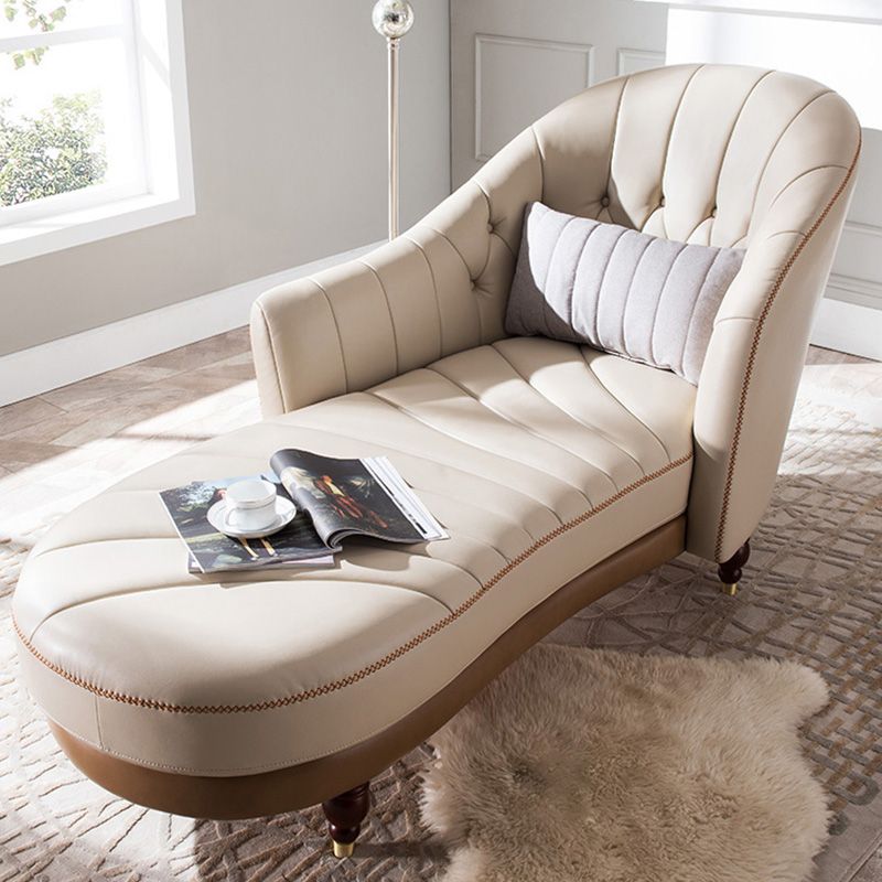 Nordic Style Leather Chair Solid Color Chaise Lounge Couch for Bedroom Clearhalo 'Chairs & Seating' 'Chaise Lounge' 'chaise_lounge' 'furn' 'furn_chaise_lounge' 'Furniture' 'Living Room Furniture' 1200x1200_29546063-6f45-4a62-9b71-f4552c55ce49